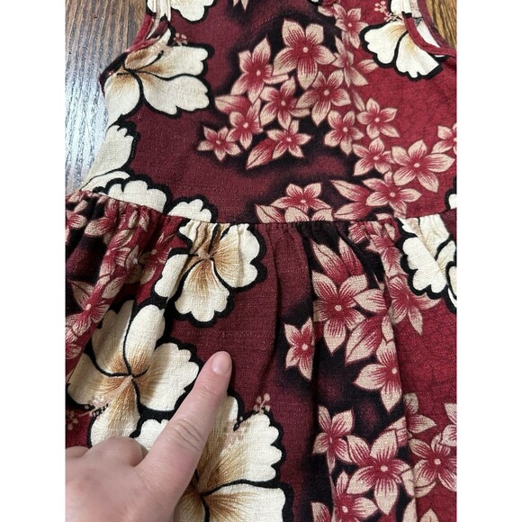 Hilo Hattie Vintage Hawaiian Original Red Girls Sundress 100% Cotton Size 4 EUC - Picture 6 of 7